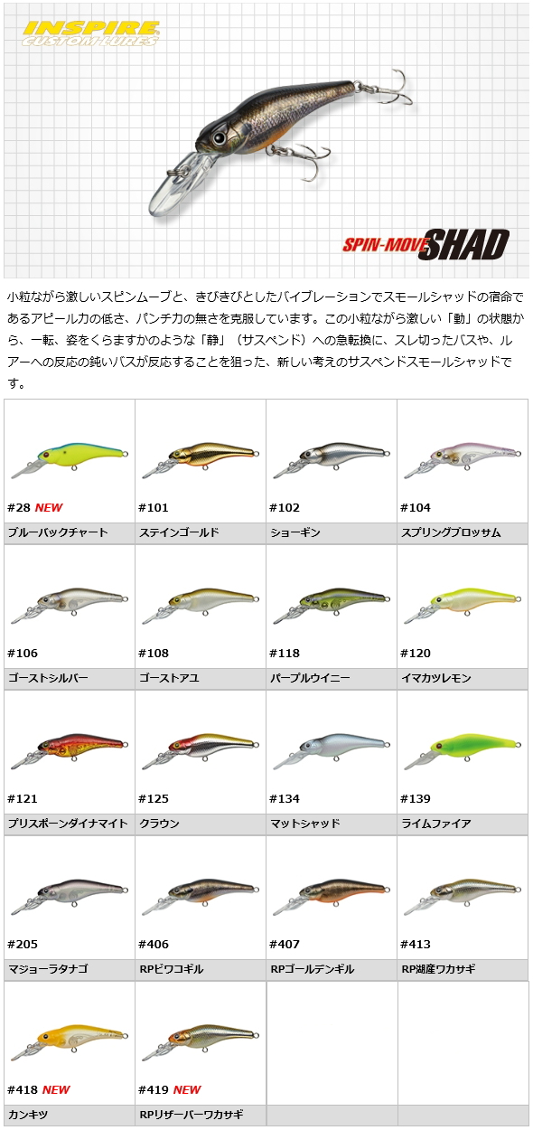 エバーグリーン スピンムーブシャッド　約5g